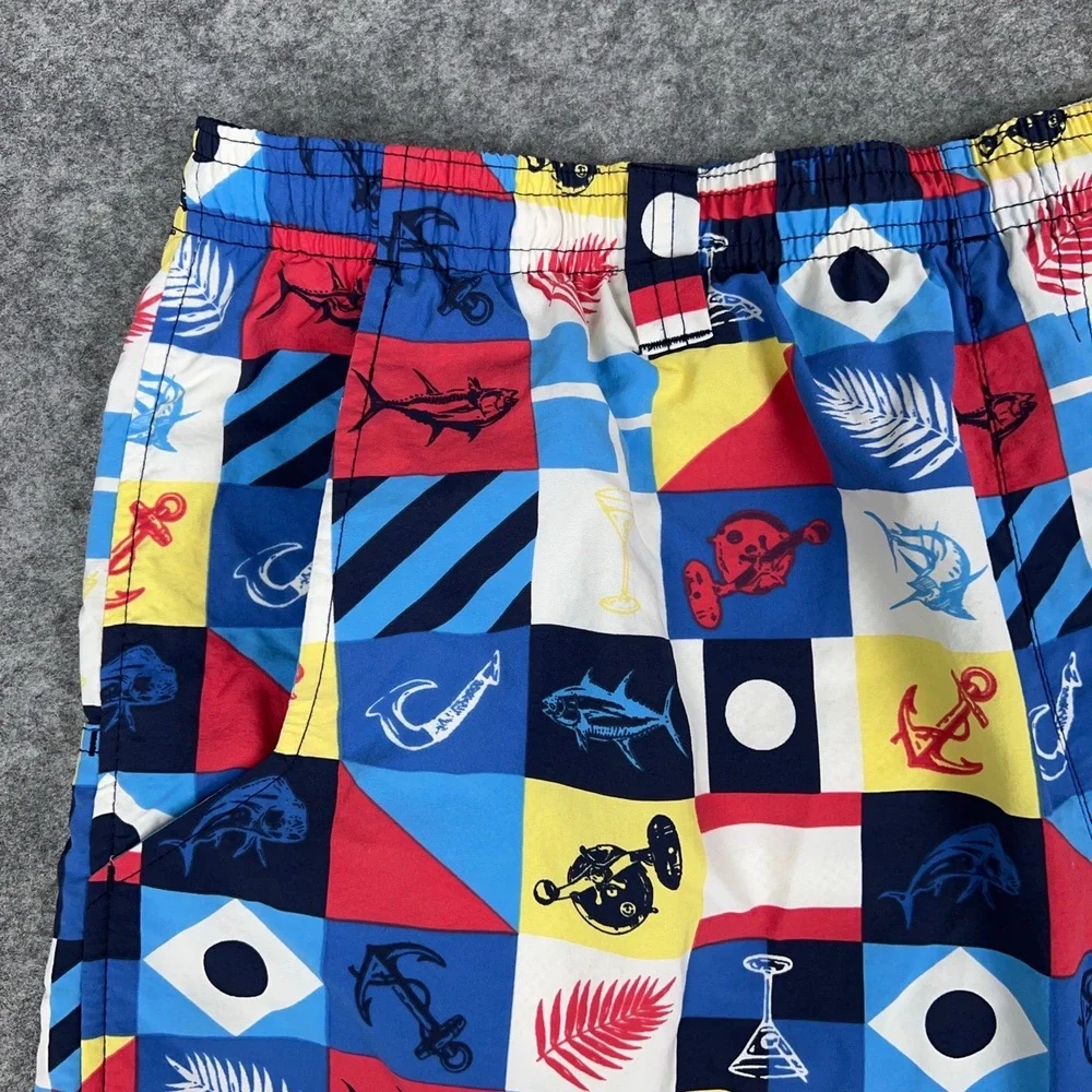 Columbia Swim Shorts Mens Large Fish Print PFG Backcast II Performance Trunks‎